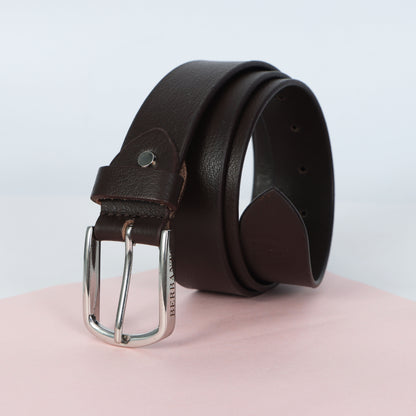 Dark Brown Full Grain Leather Belt – Classic Genuine Leather