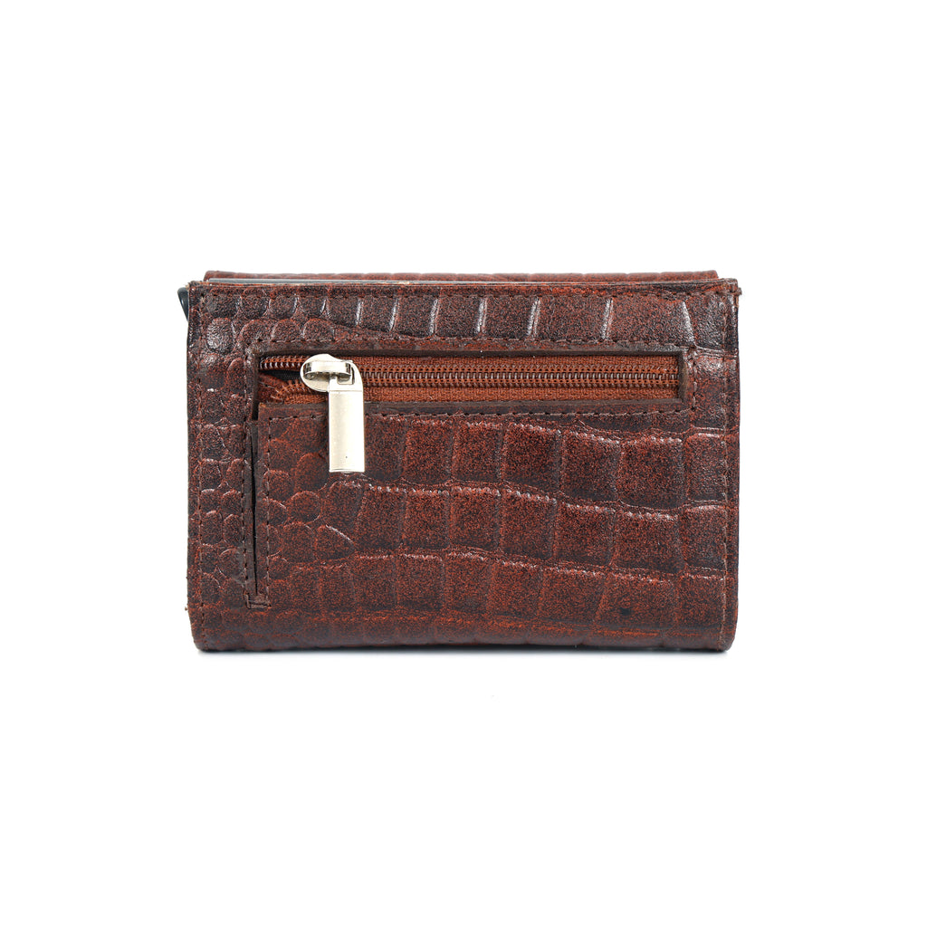Berbanto Pop‑Up Shield Wallet - Deep Chestnut