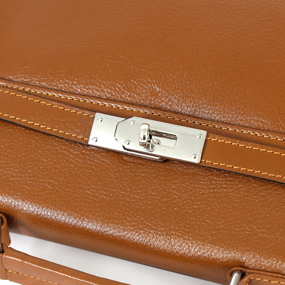 Berbanto Camille Mini Satchel – Camel Tan Leather