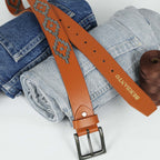Berbanto Mason Full-Grain Polo Belt - Tan Leather