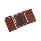 Berbanto Pop‑Up Shield Wallet - Deep Chestnut