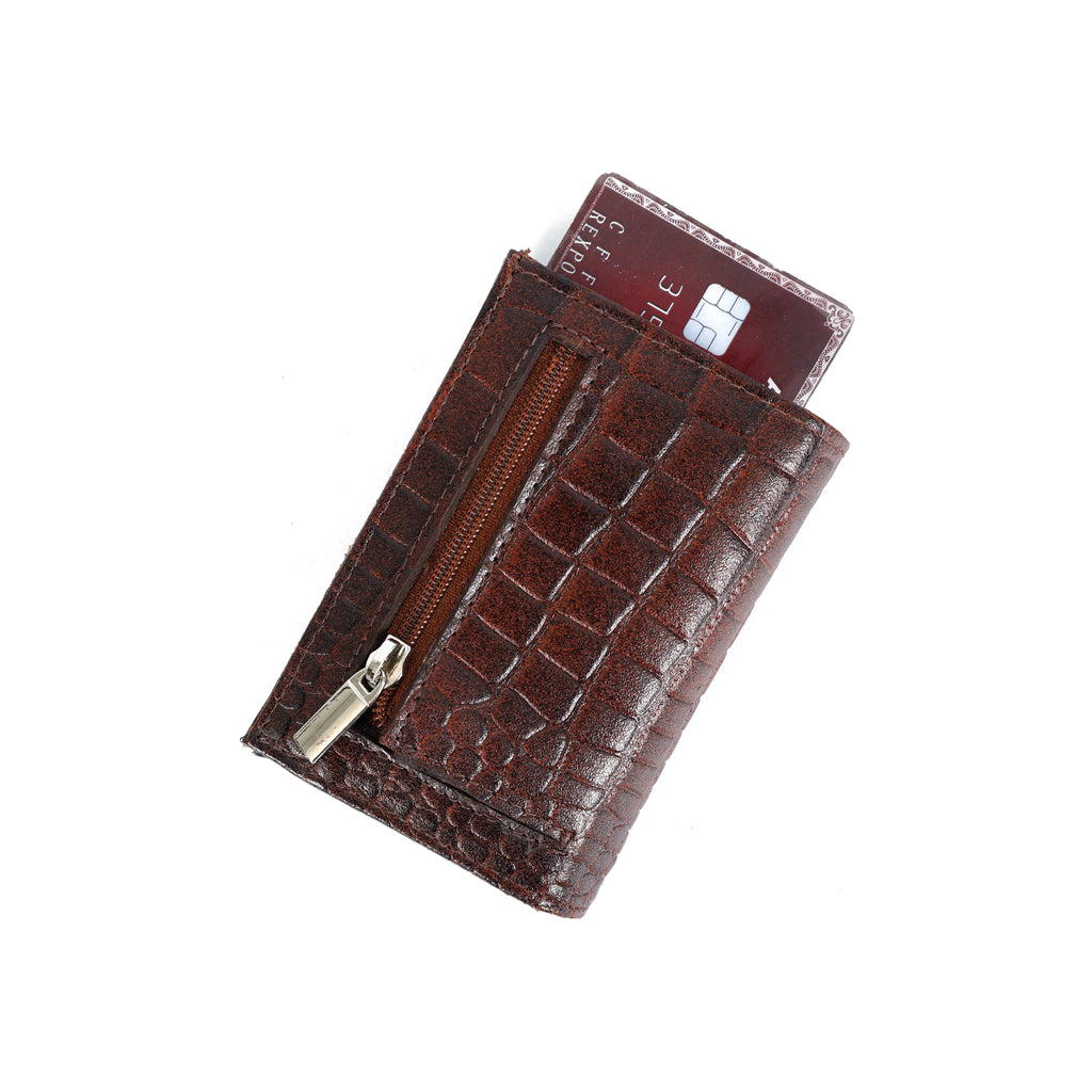 Berbanto Pop‑Up Shield Wallet - Deep Chestnut