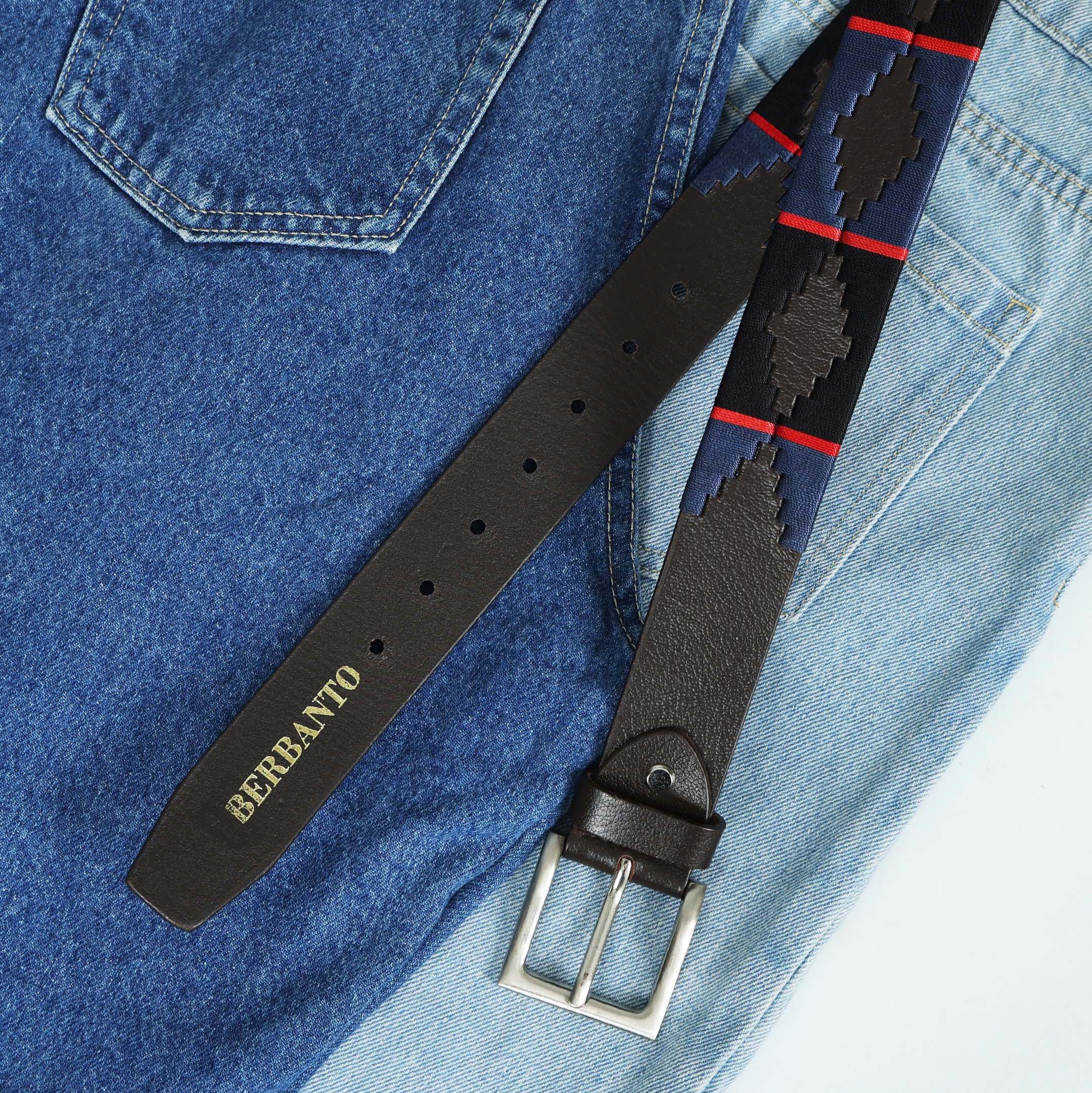 Berbanto Harrington Full-Grain Polo Belt – Brown Leather