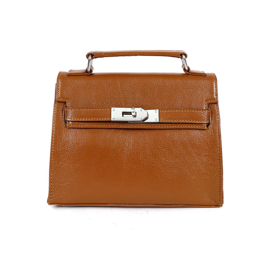 Berbanto Camille Mini Satchel – Camel Tan Leather