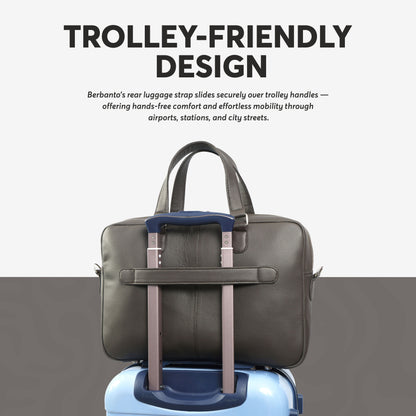 Dark Brown Full-Grain Leather Laptop Bag