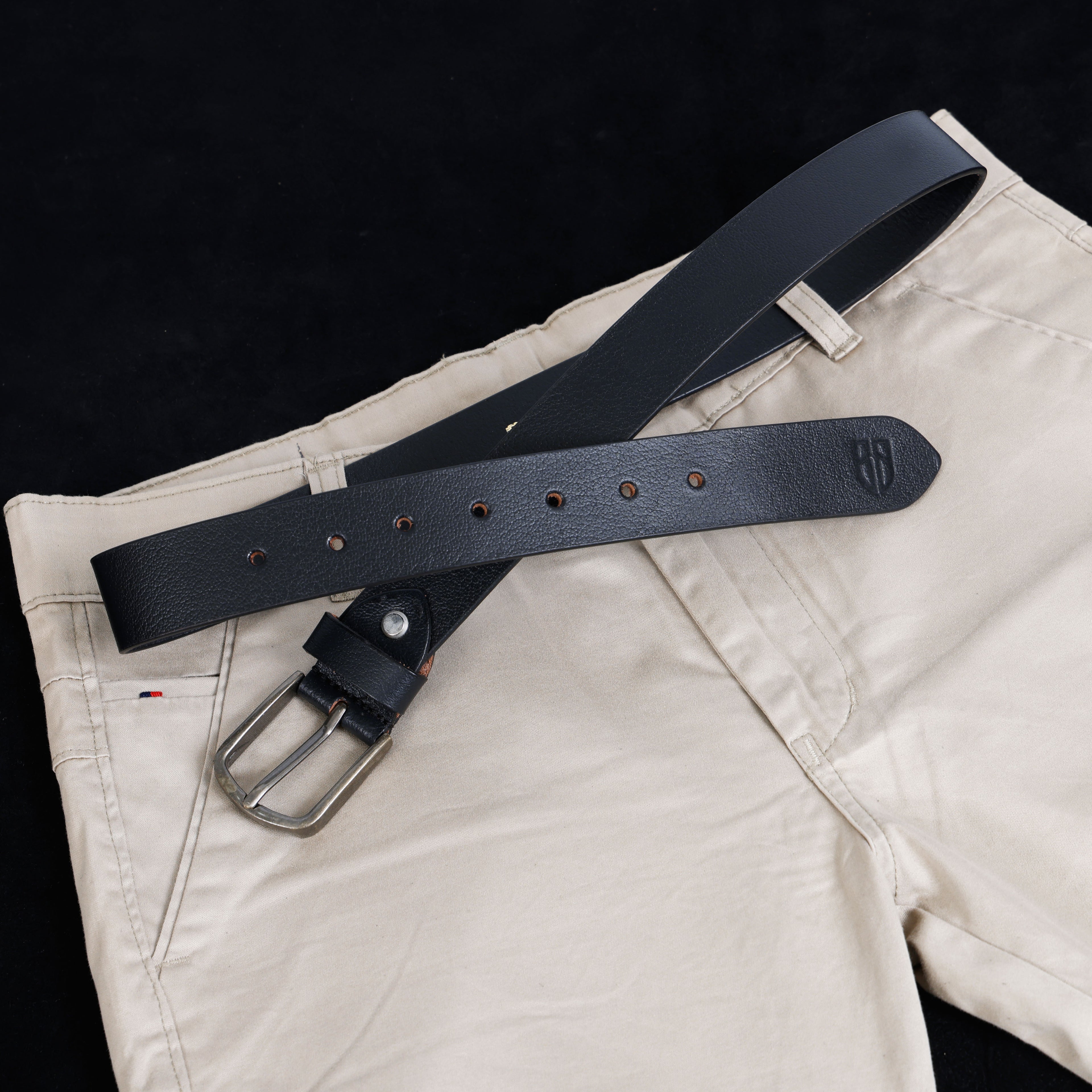 Berbanto Milano Leather Belt - Black