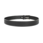 Berbanto Milano Stitch Leather Belt - Black