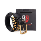 Berbanto Aurelis Full-Grain Studded Leather Belt