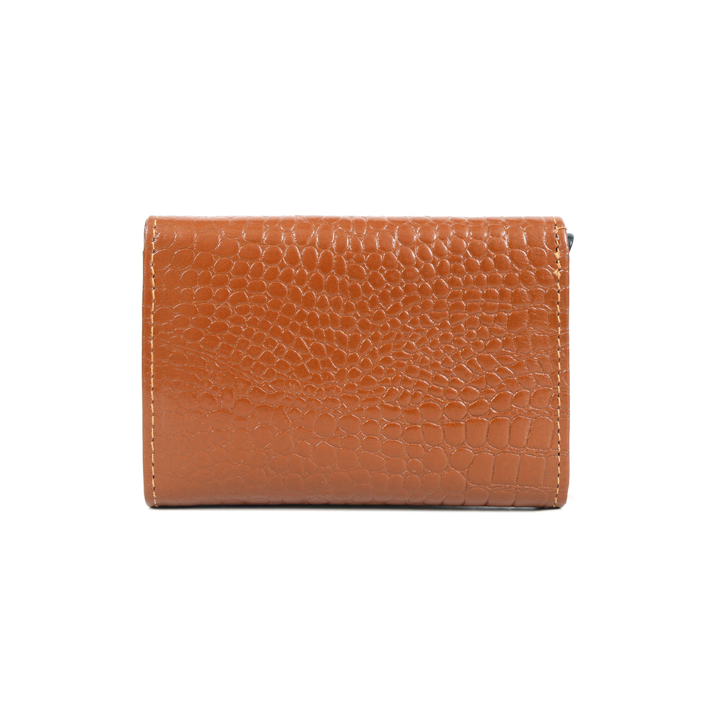Berbanto Pop‑Up Shield Wallet - Saddle Cognac