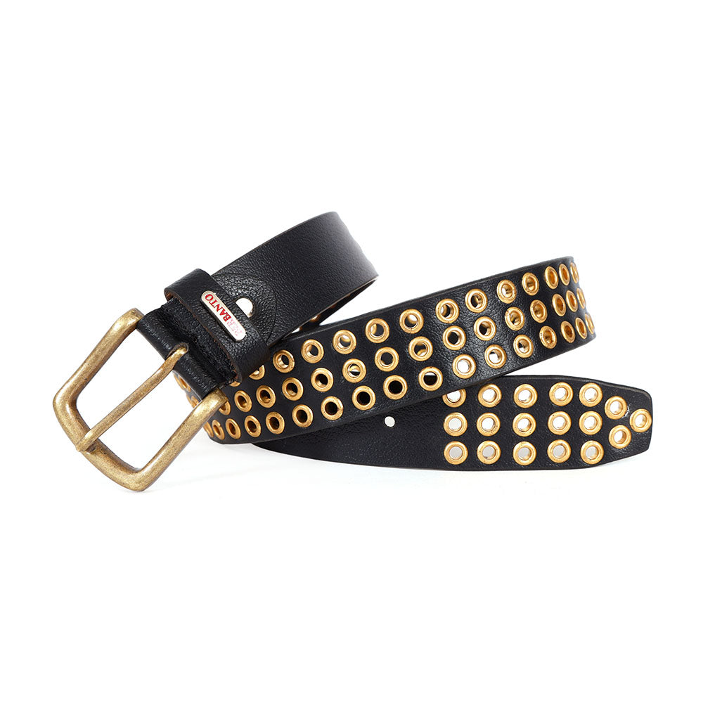 Berbanto Aurelis Full-Grain Studded Leather Belt