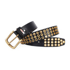Berbanto Aurelis Full-Grain Studded Leather Belt