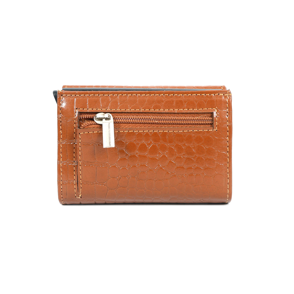 Berbanto Pop‑Up Shield Wallet - Saddle Cognac