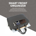 Dark Brown Full-Grain Leather Laptop Bag