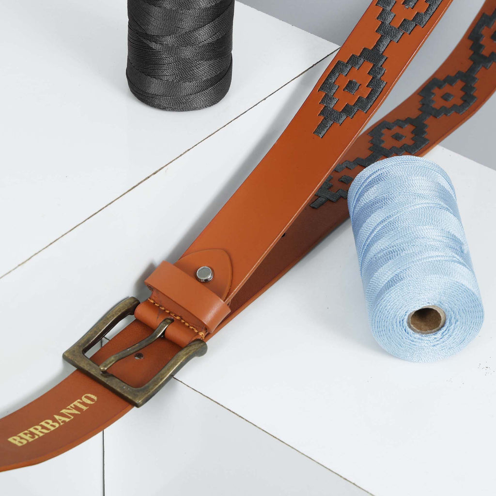 Berbanto Mason Full-Grain Polo Belt - Tan Leather