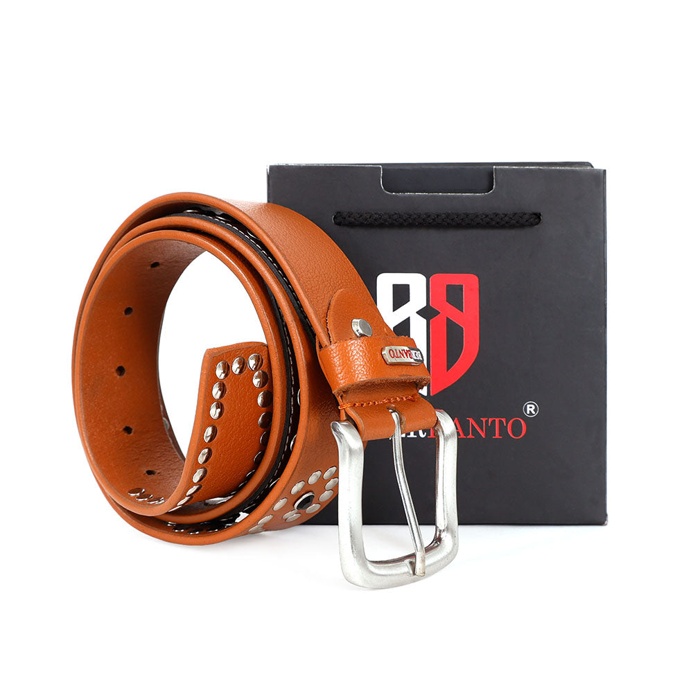 Berbanto Eclipse Full-Grain Studded Leather Belt