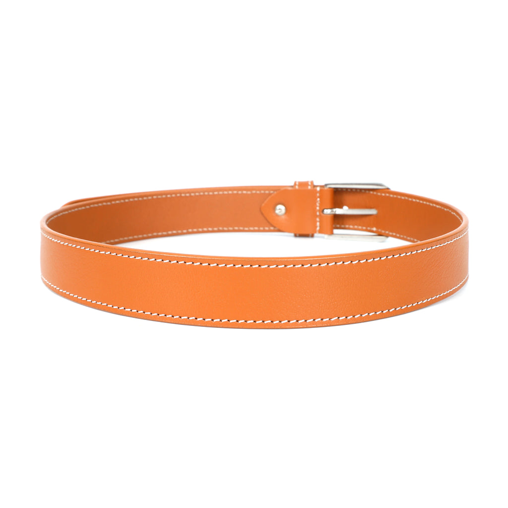 Berbanto Siena Stitch Leather Belt - Tan
