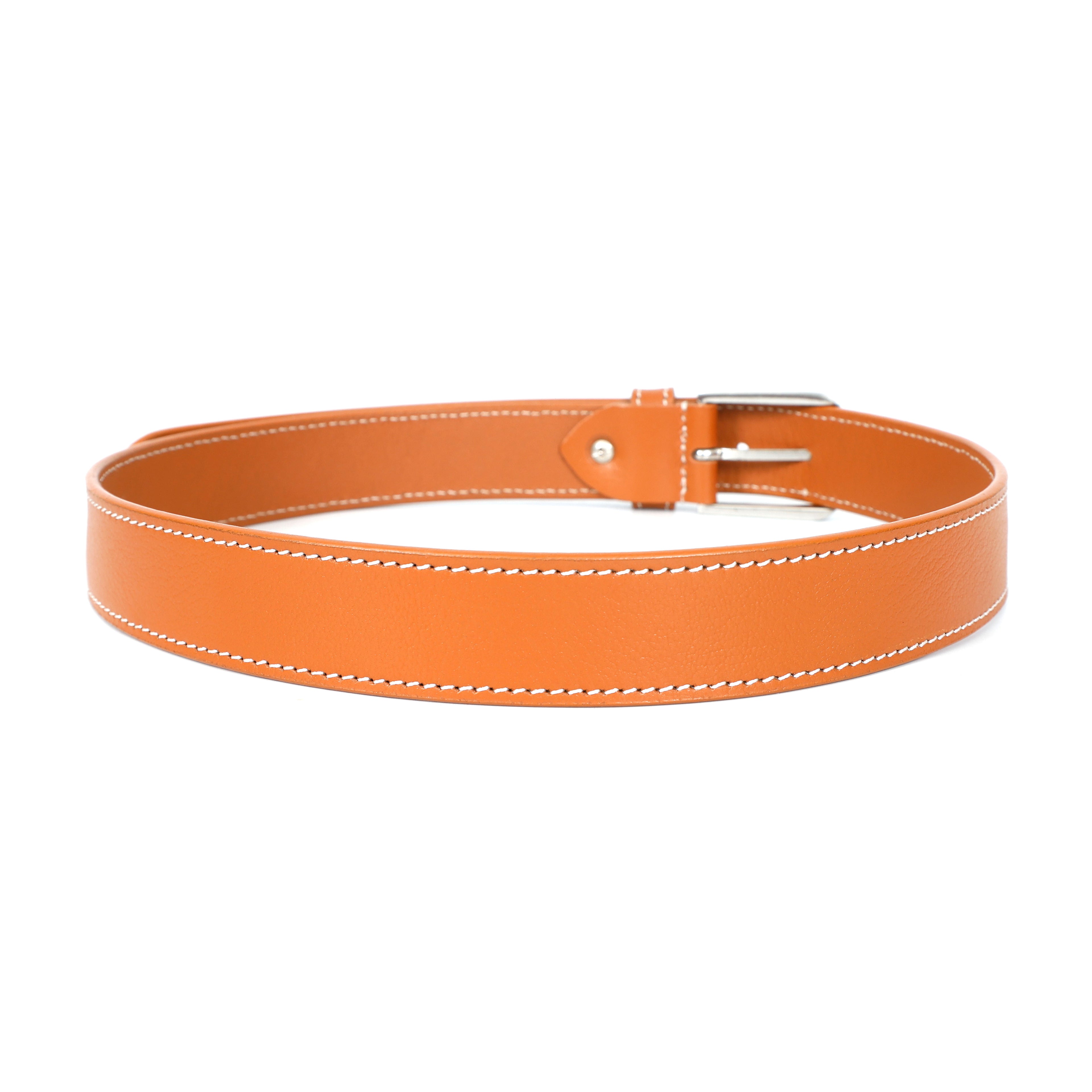 Berbanto Siena Stitch Leather Belt - Tan