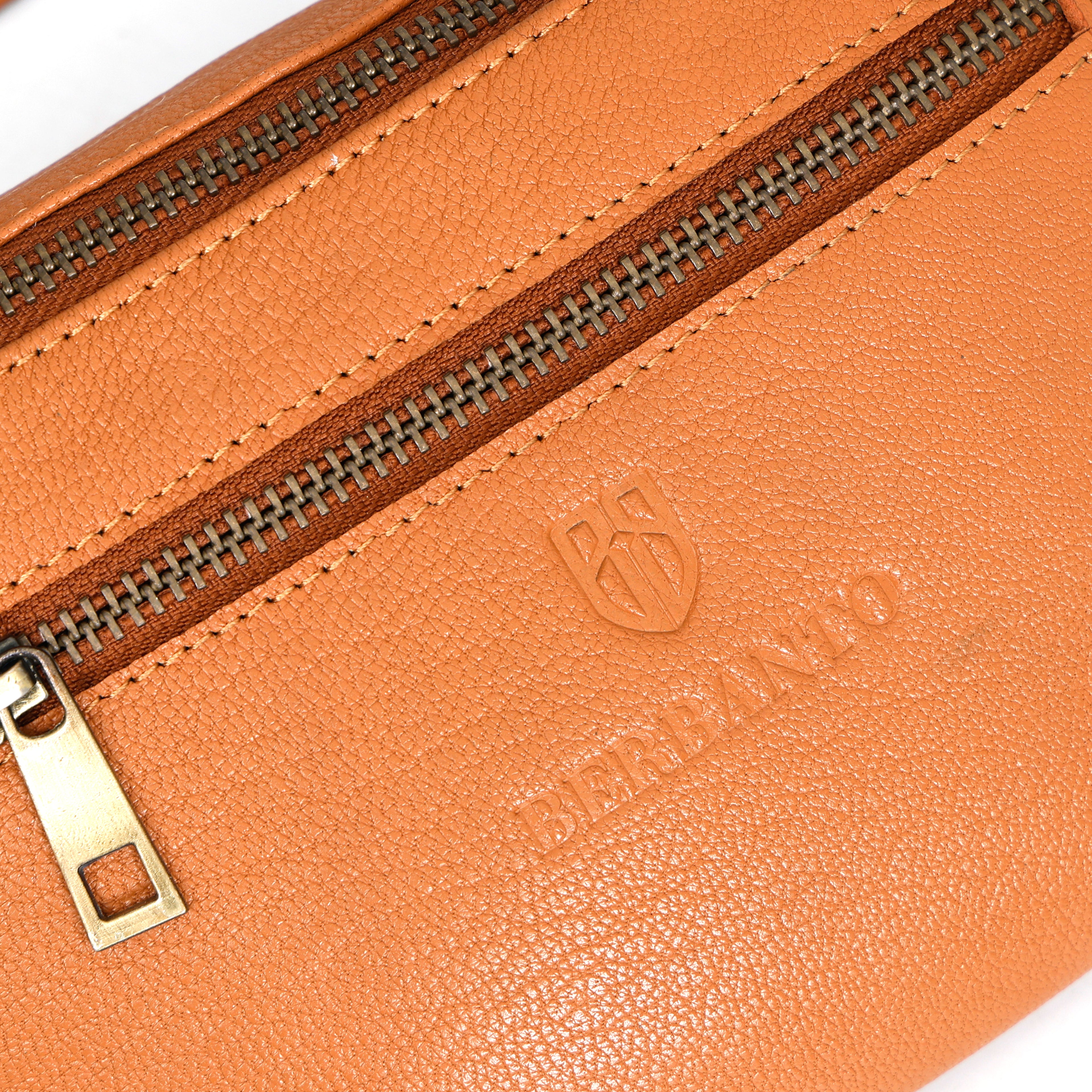 Berbanto Viceroy Sling | British Tan Leather Crossbody Bag for Men & Women