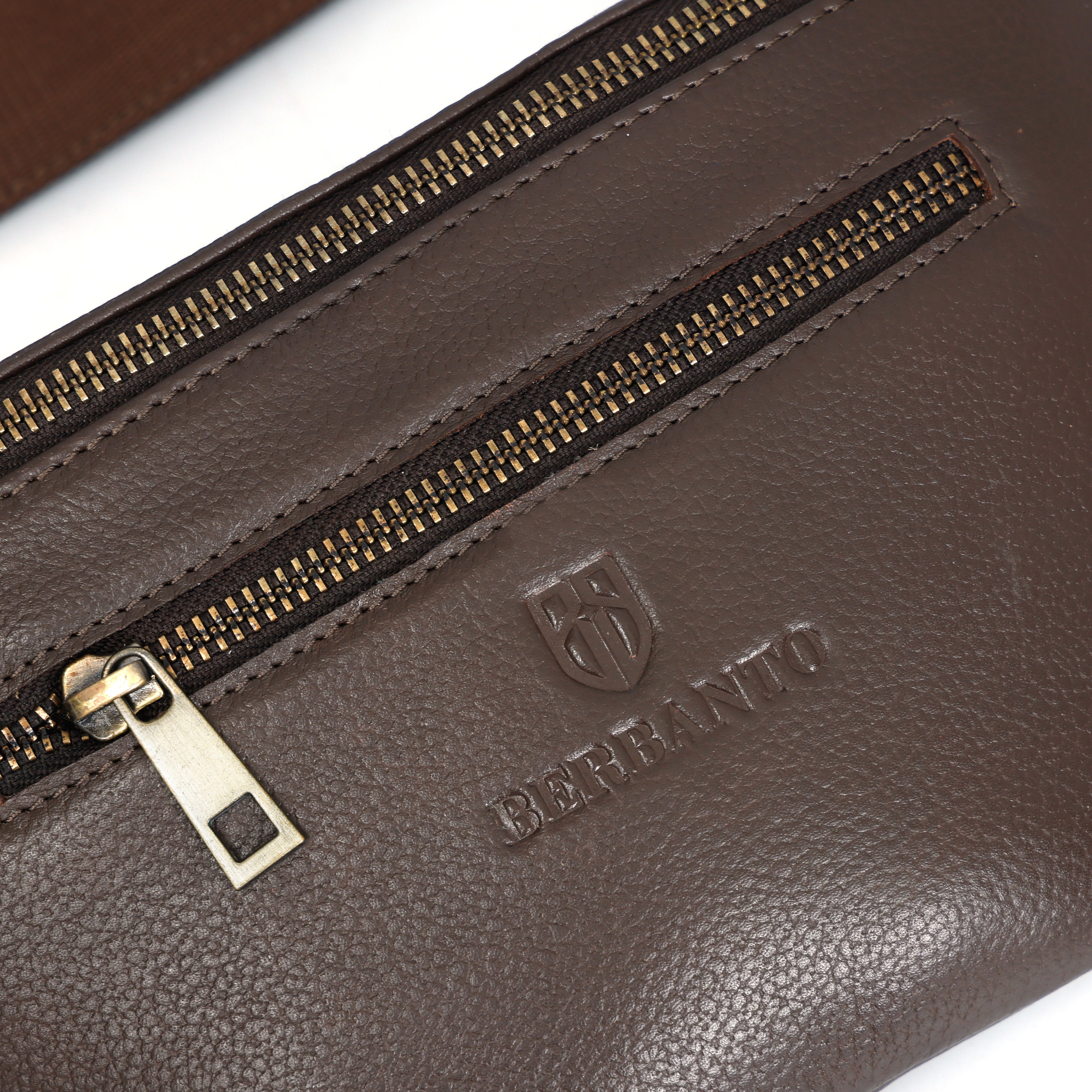 Berbanto Viceroy Sling | Espresso Brown Leather Crossbody Bag for Men & Women