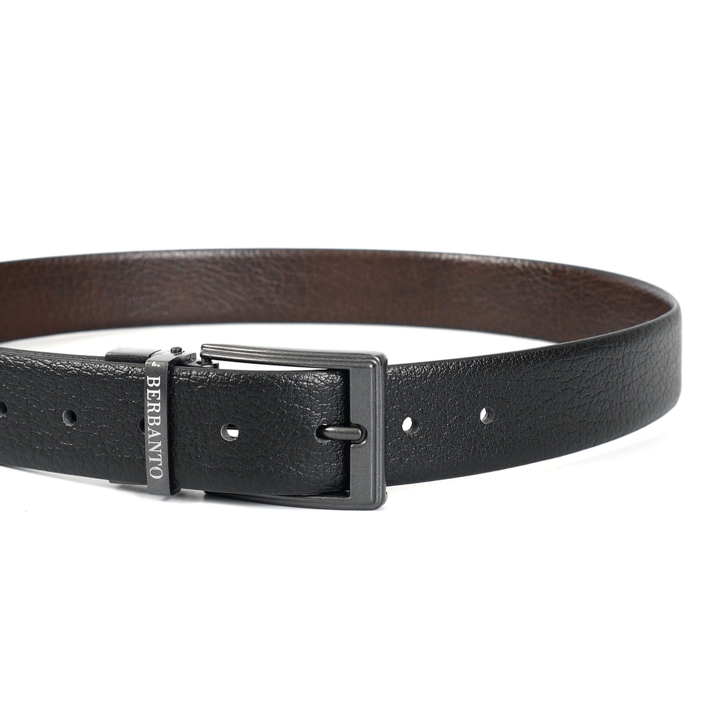 Berbanto Pebble Luxe Reversible Belt – Gunmetal Buckle