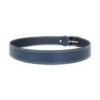 Berbanto Riviera Stitch Leather Belt - Navy Blue