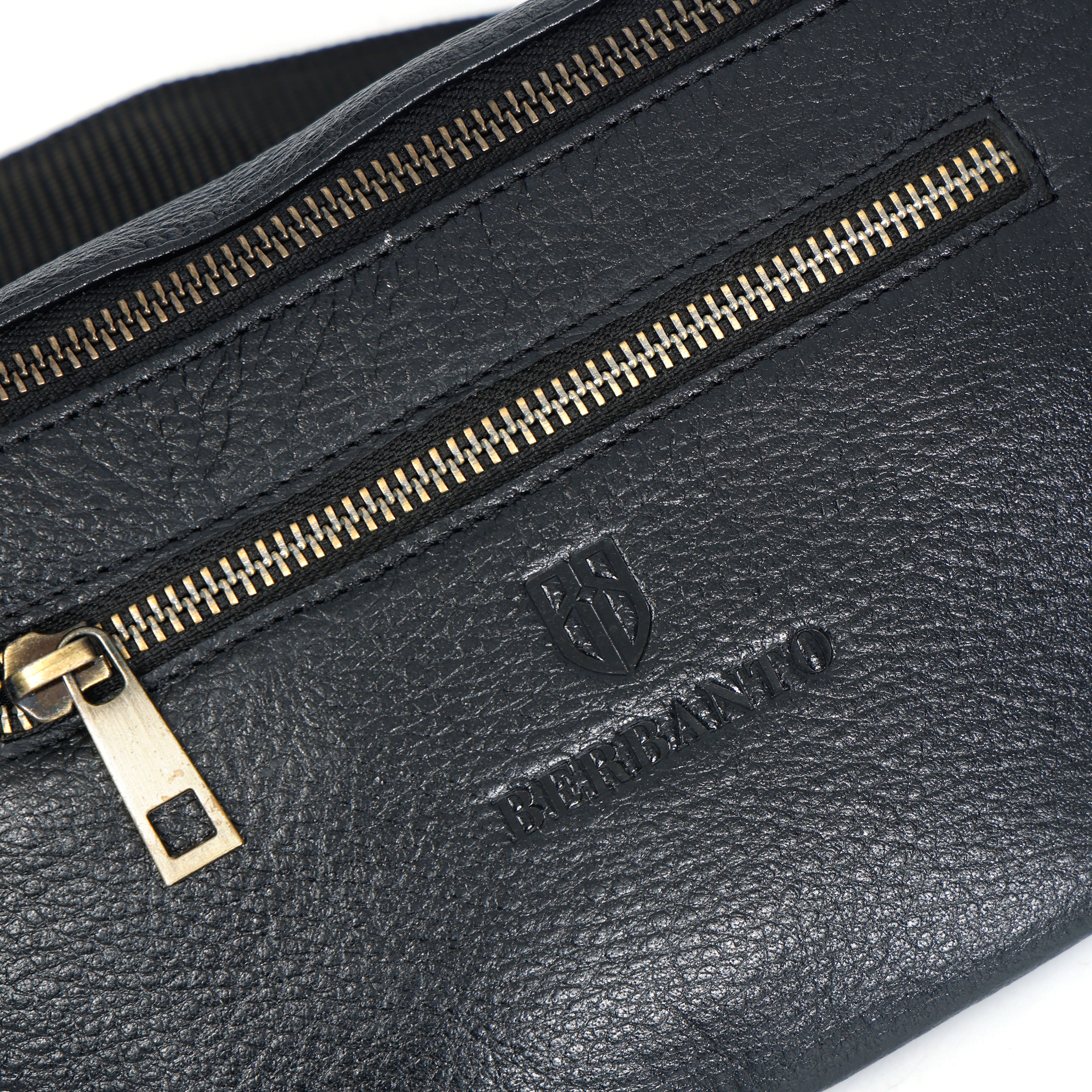 Berbanto Viceroy Sling | Midnight Black Leather Crossbody Bag for Men & Women