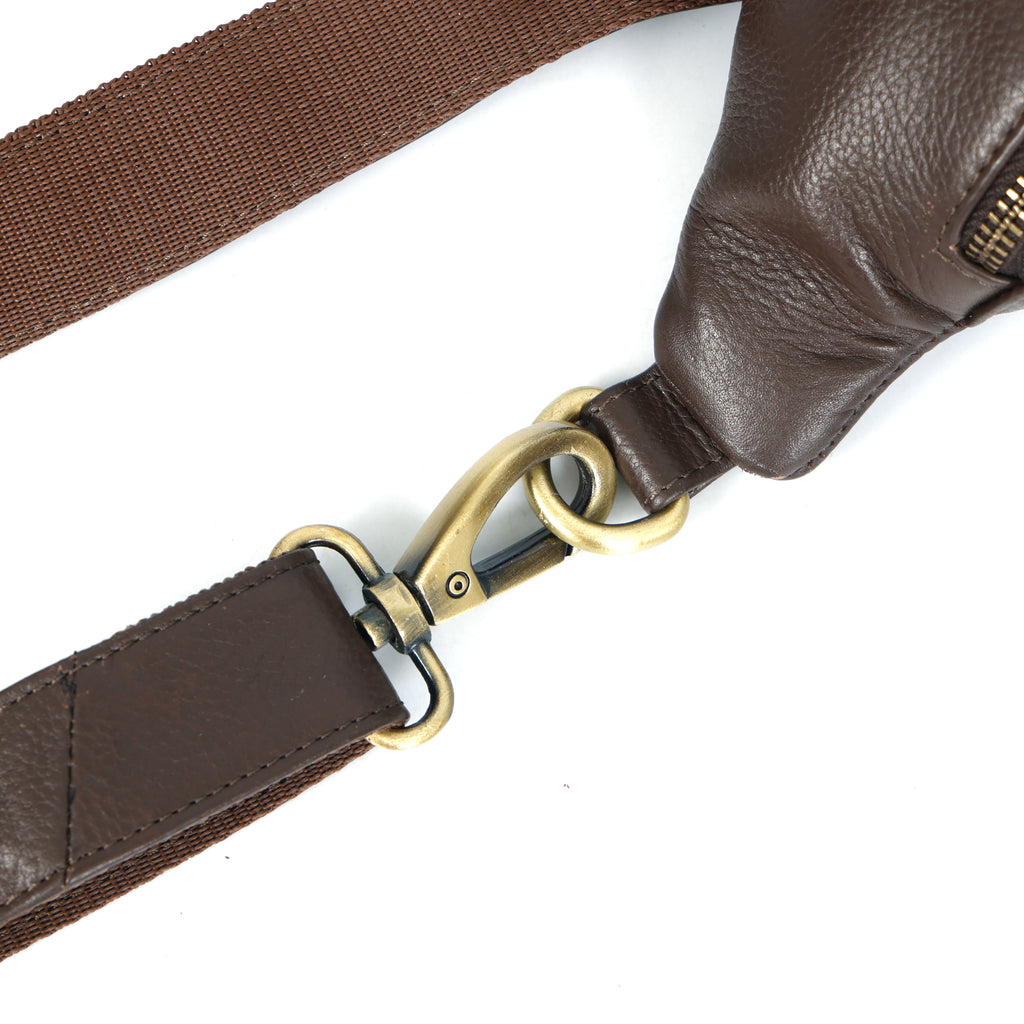 Berbanto Viceroy Sling | Espresso Brown Leather Crossbody Bag for Men & Women