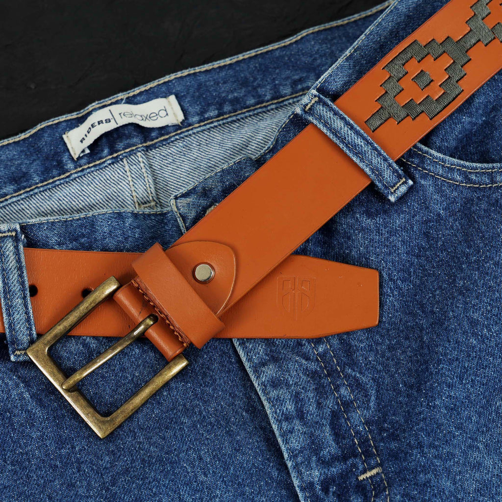 Berbanto Mason Full-Grain Polo Belt - Tan Leather