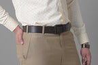 Brown Leather Belt with Antique Buckle