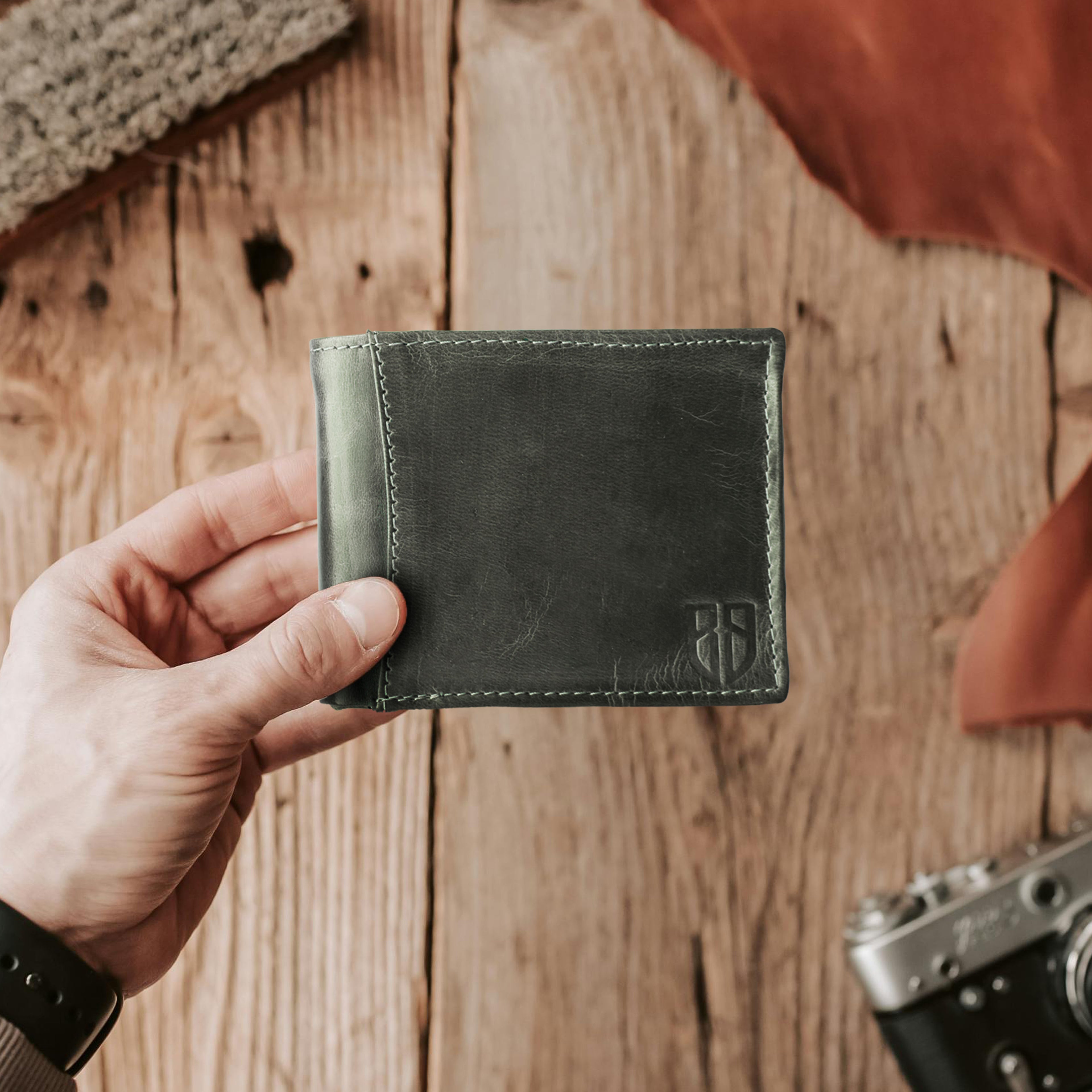Classic Hunter Leather Wallet - Angled Edge Collection