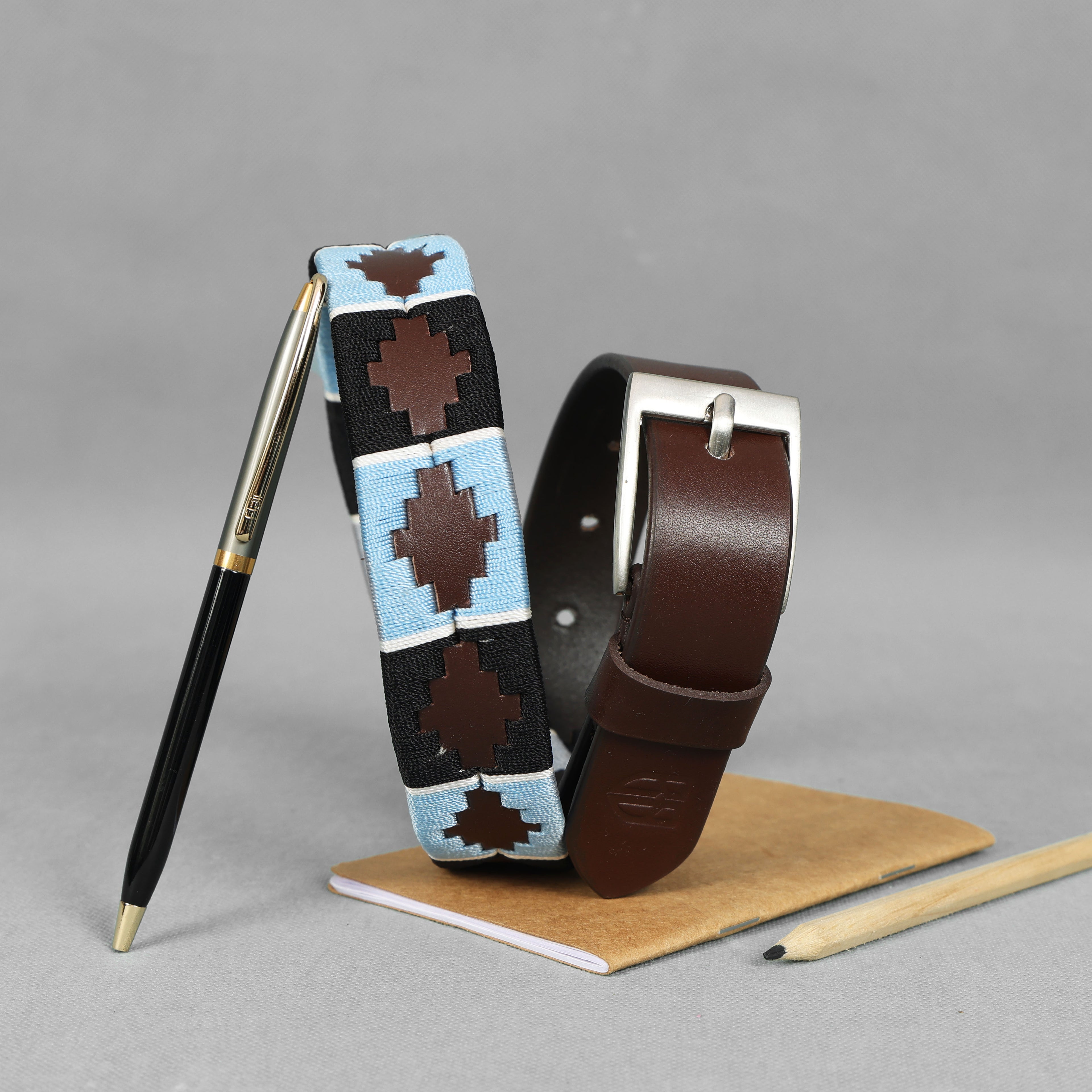 Berbanto Sierra Full-Grain Kids Polo Belt - Brown Leather