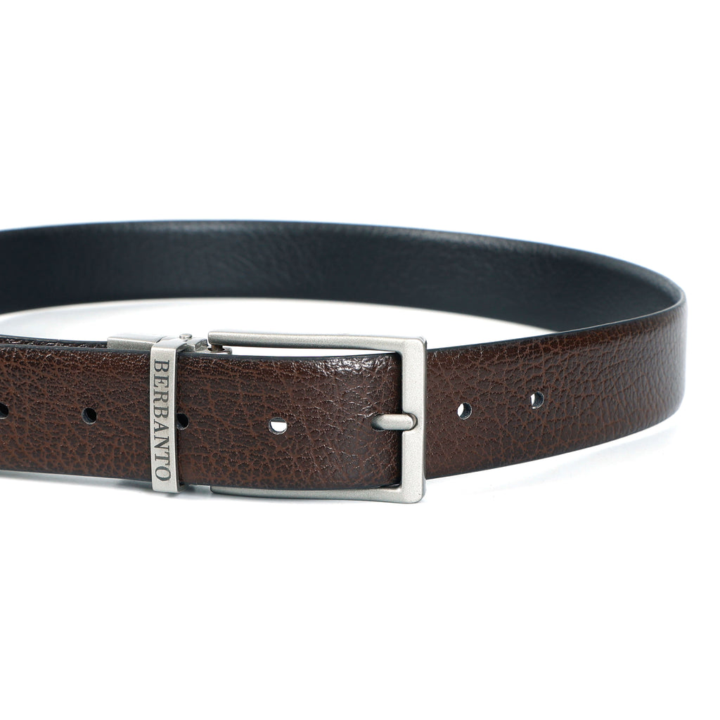 Berbanto Pebble Luxe Reversible Belt – Silver Buckle
