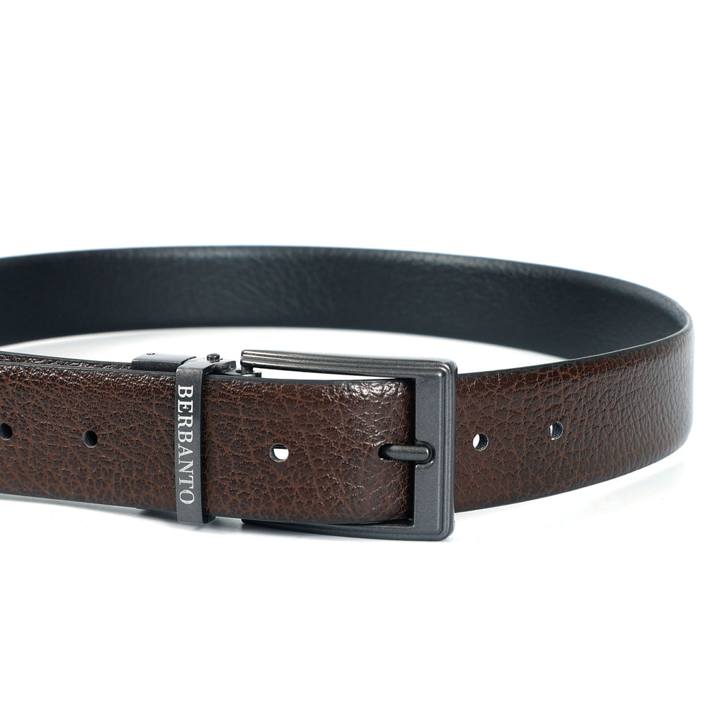 Berbanto Pebble Luxe Reversible Belt – Gunmetal Buckle