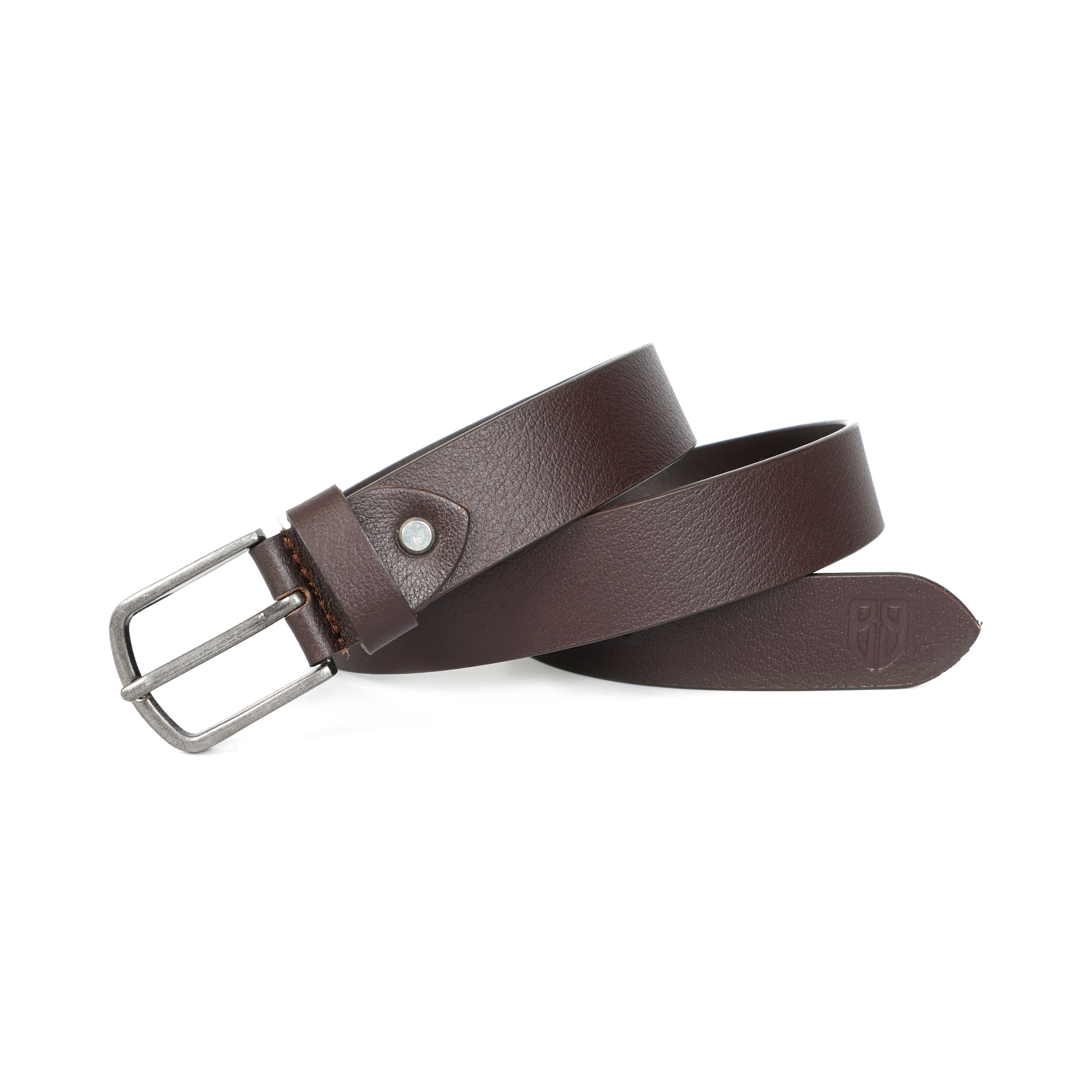 Berbanto Oxford Leather Belt - Dark Brown