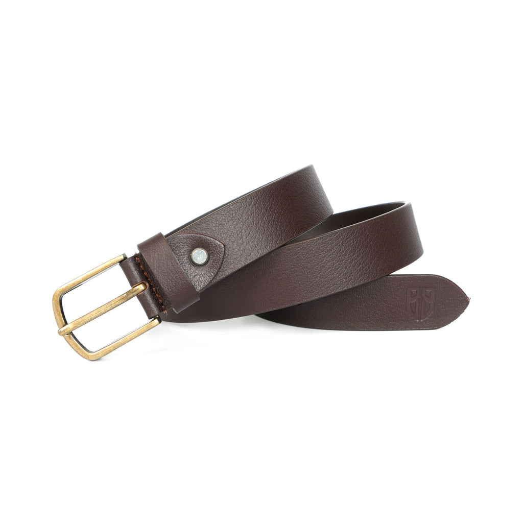 Berbanto Oxford Leather Belt - Dark Brown
