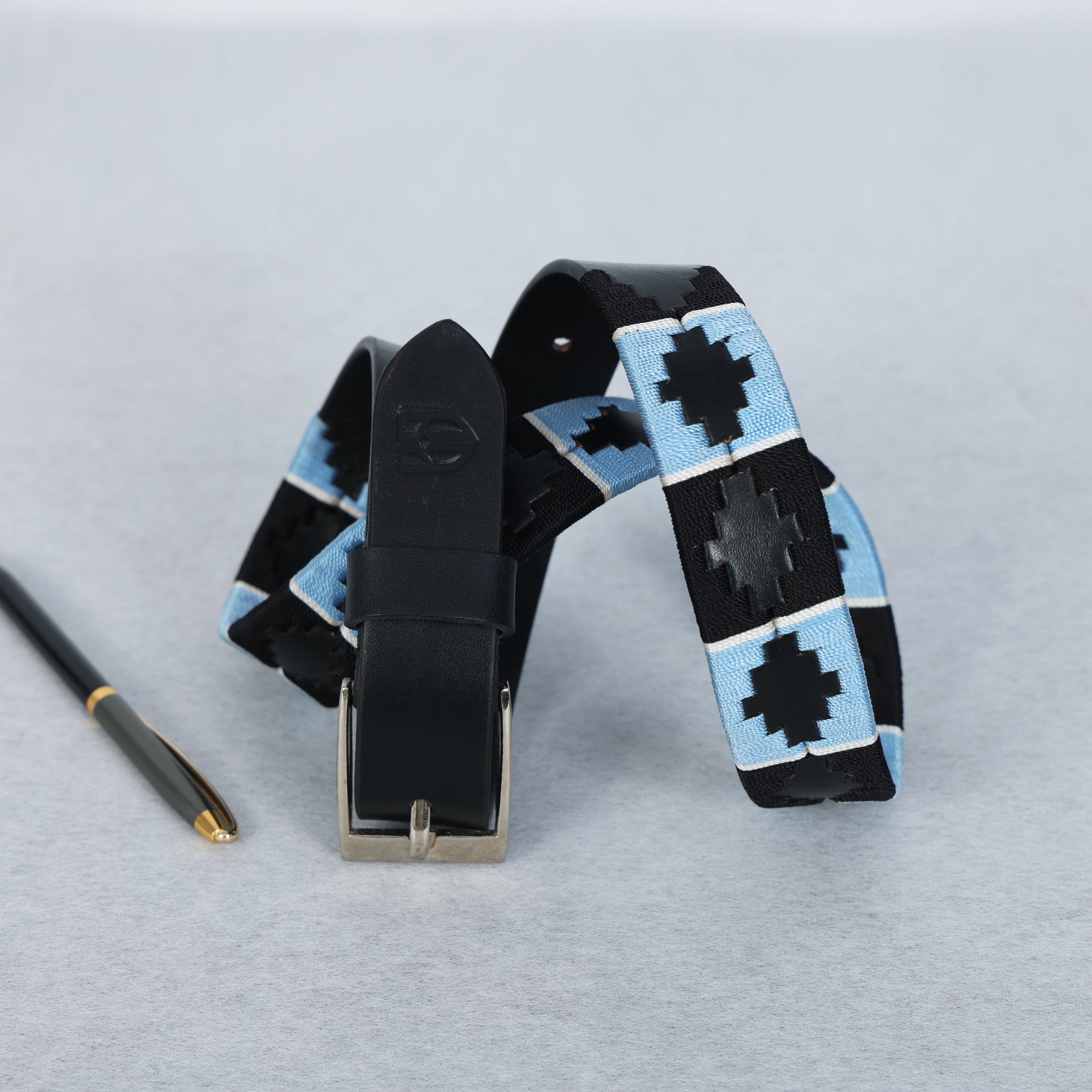 Berbanto Sierra Full-Grain Kids Polo Belt - Black Leather