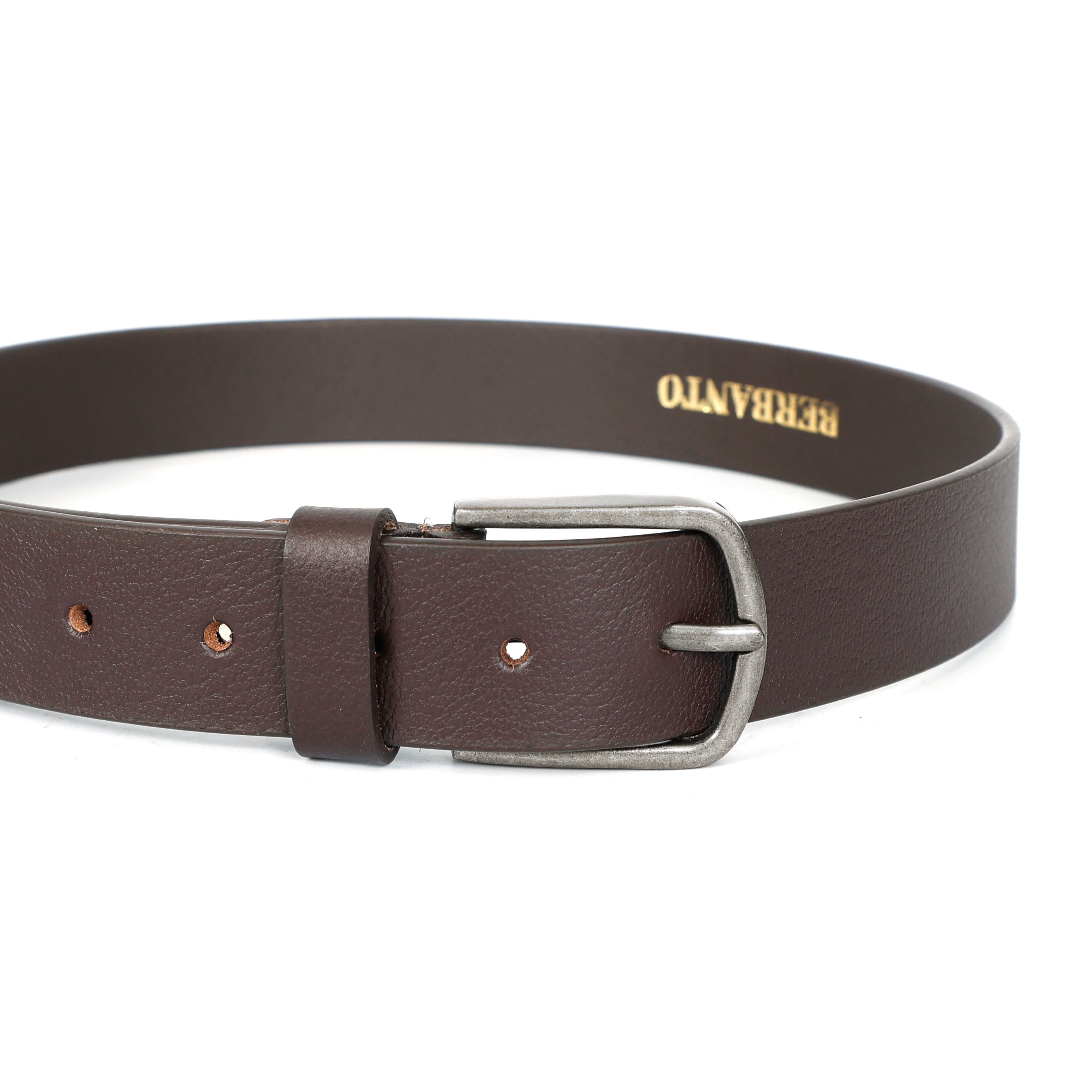 Berbanto Oxford Leather Belt - Dark Brown