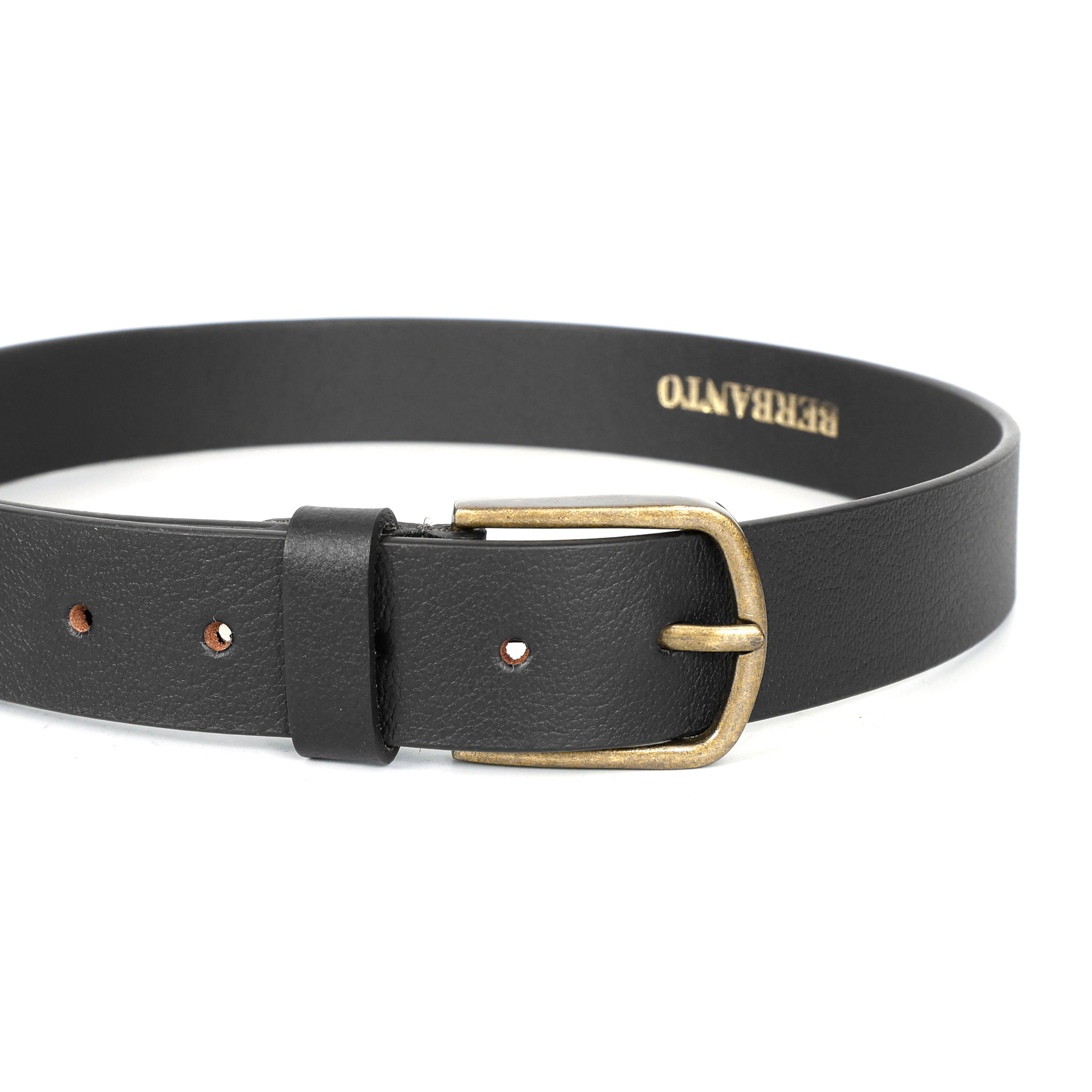Berbanto Milano Leather Belt - Black