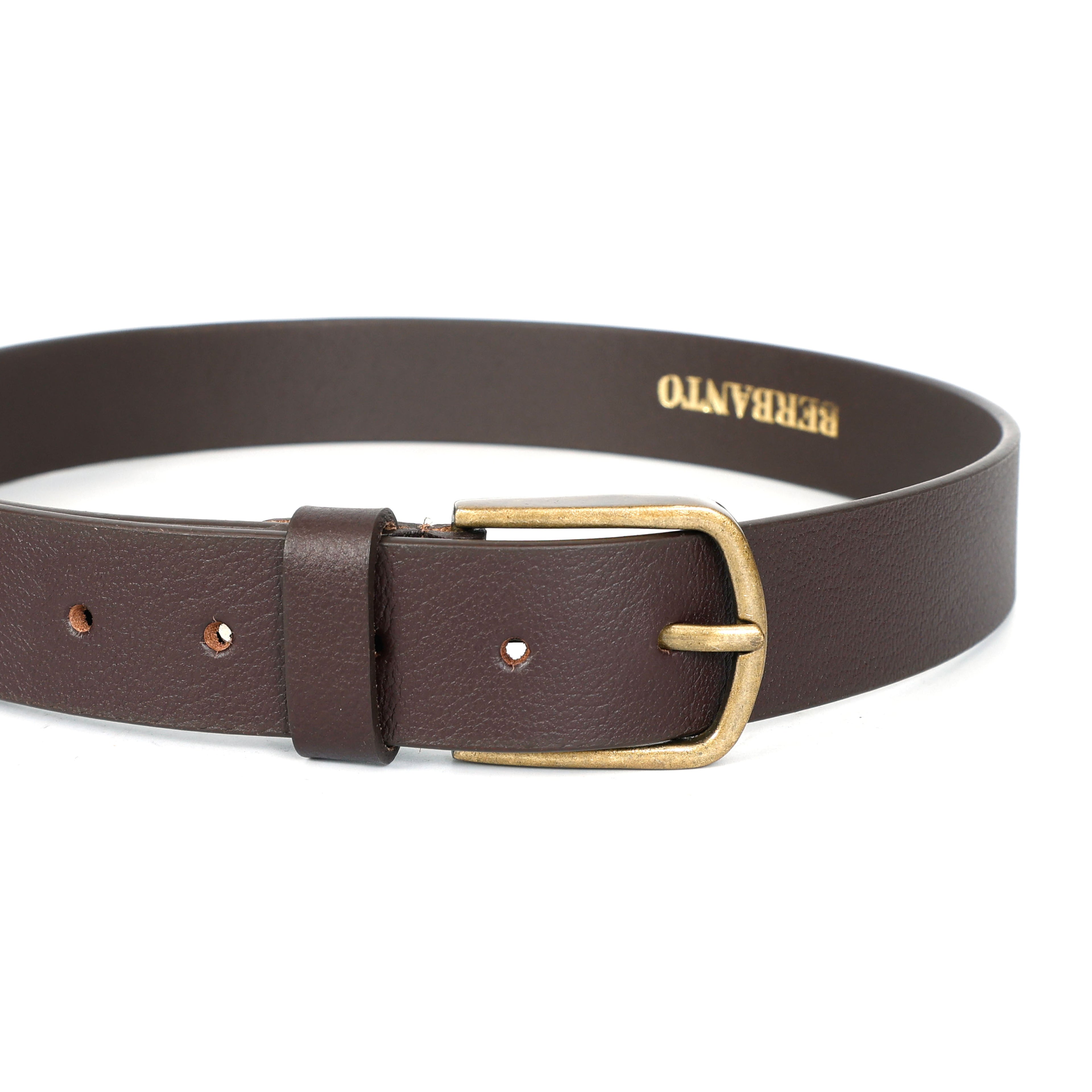 Berbanto Oxford Leather Belt - Dark Brown