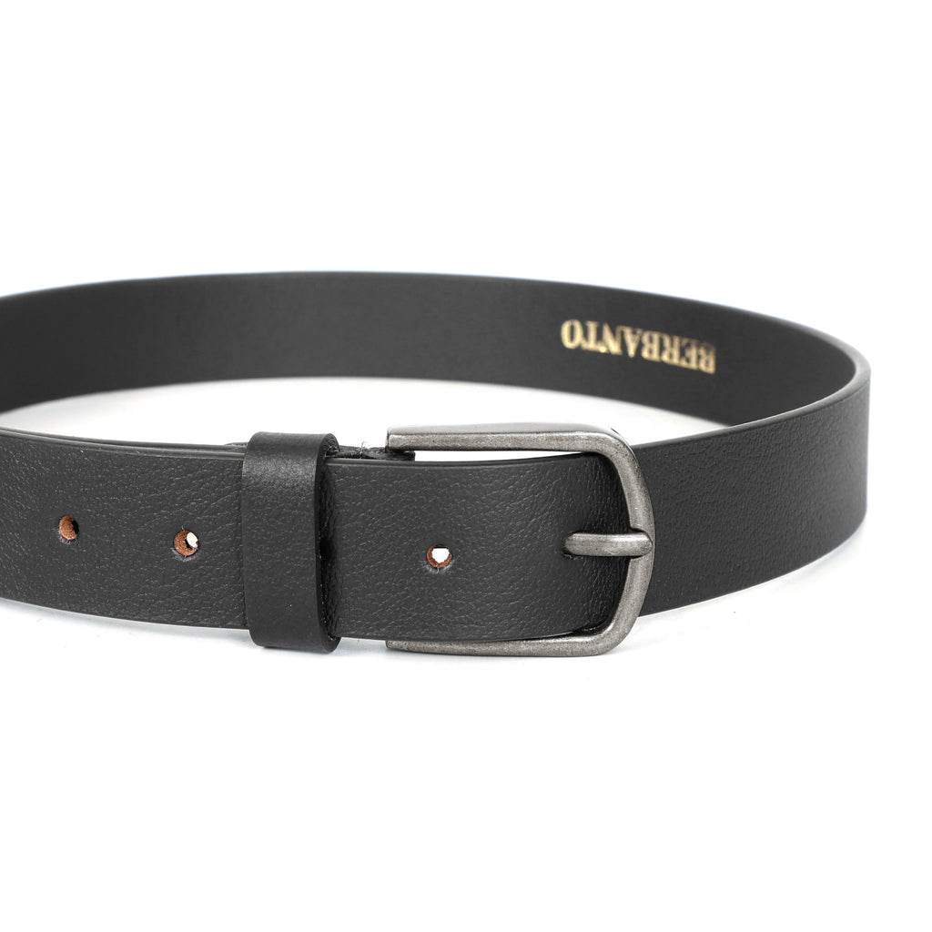 Berbanto Milano Leather Belt - Black
