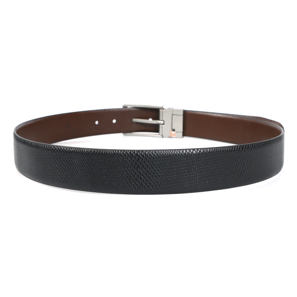 Berbanto Diamond Weave Reversible Belt – Silver Buckle