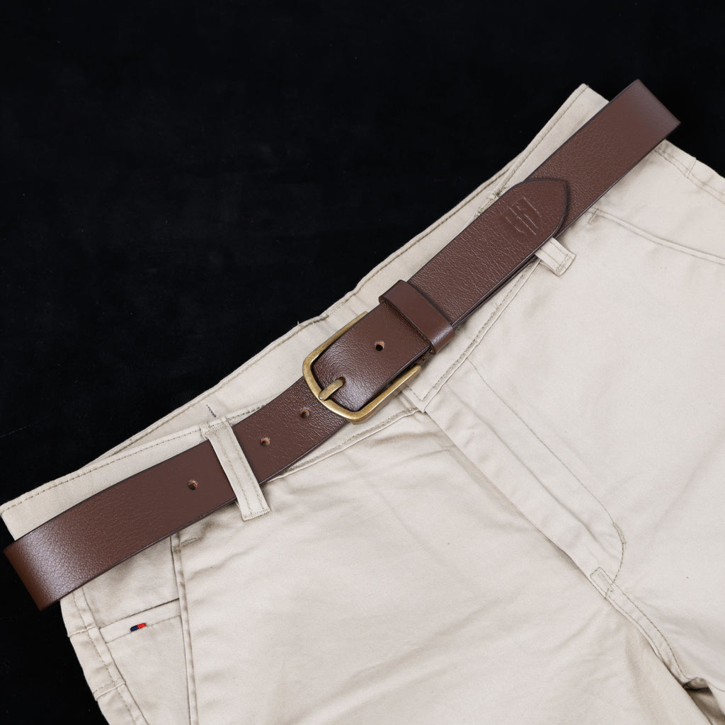 Berbanto Cambridge Leather Belt - Cognac Brown