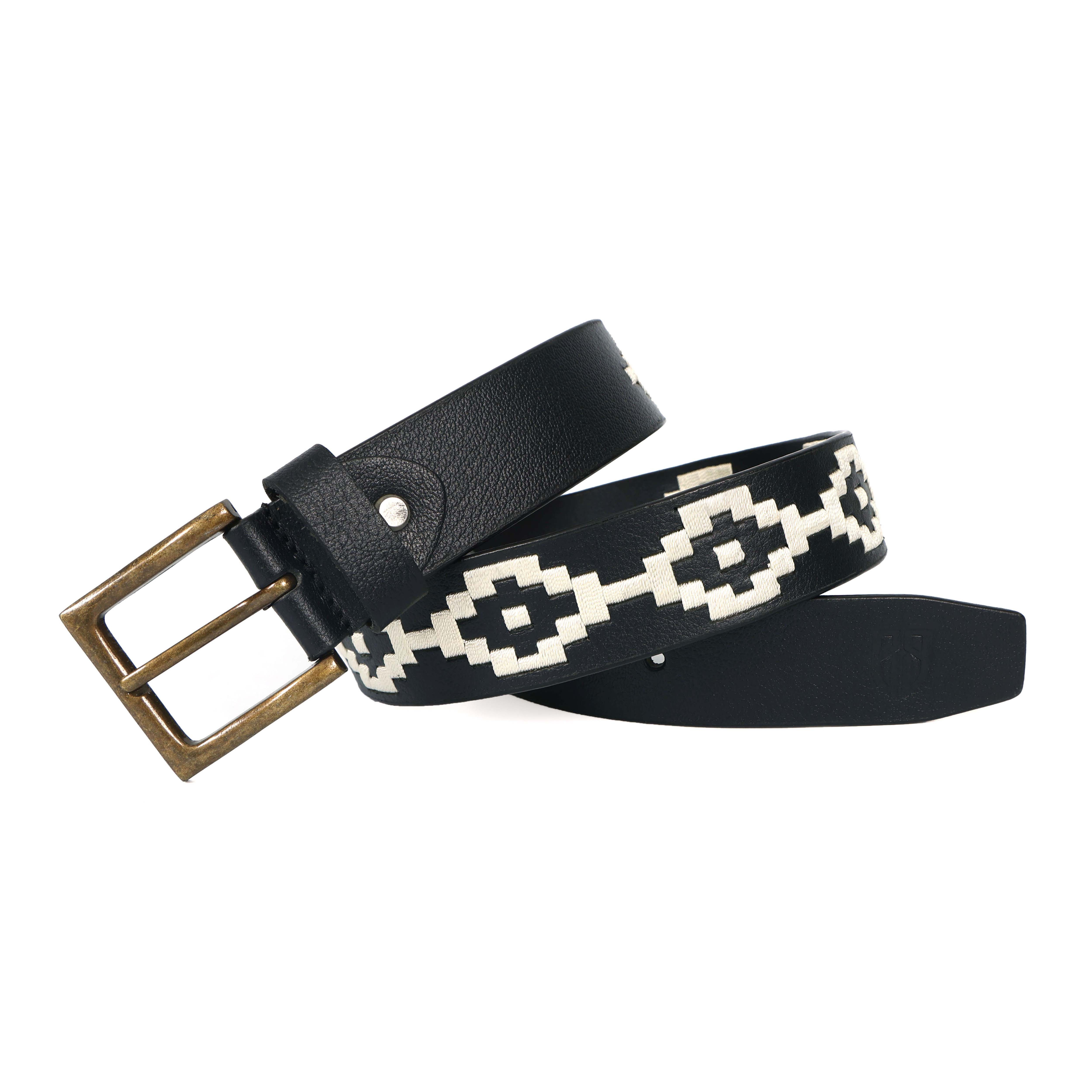 Berbanto Carson Full-Grain Polo Belt - Black