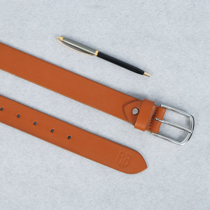 Tan Full Grain Leather Belt – Classic Genuine Leather