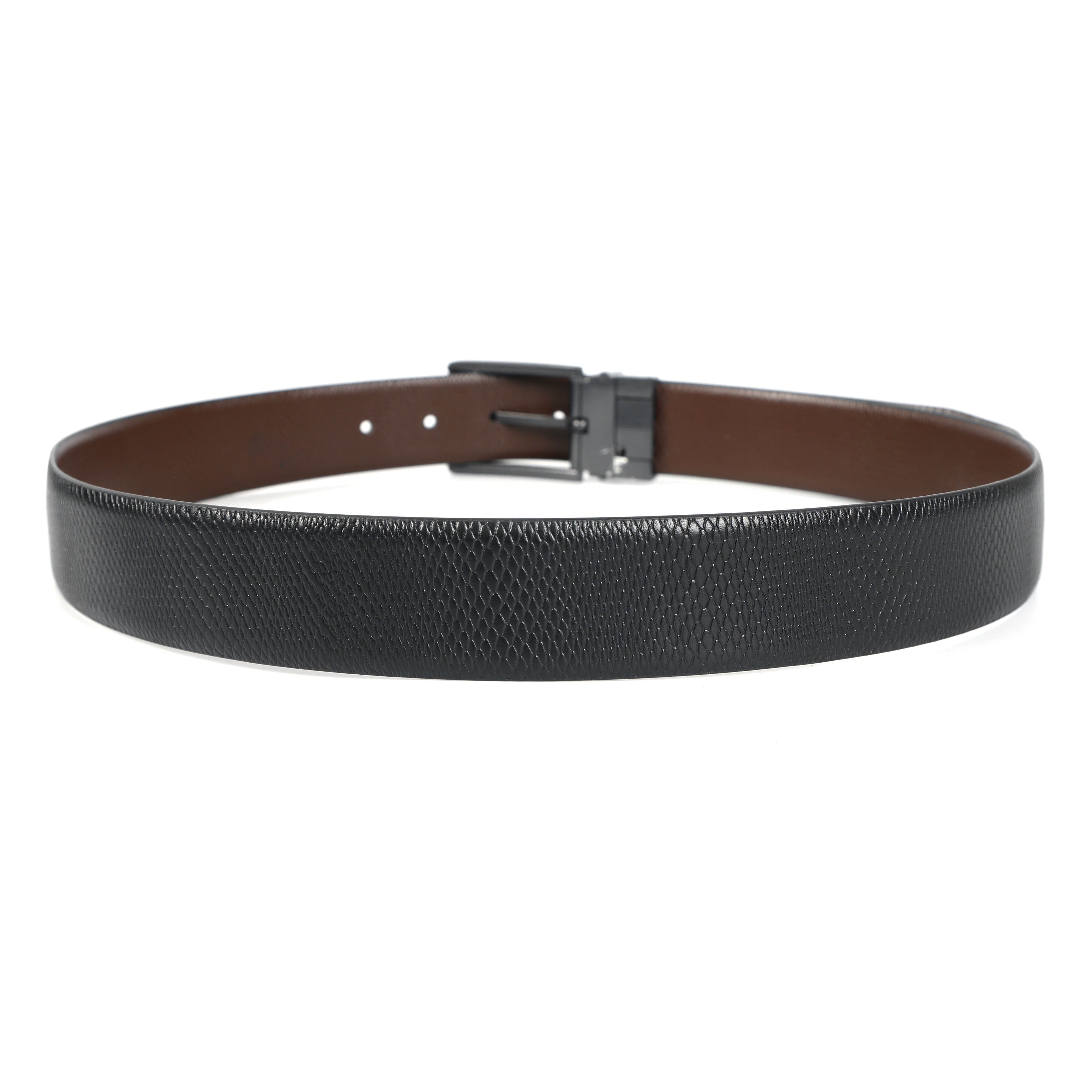 Berbanto Diamond Weave Reversible Belt – Gunmetal Buckle