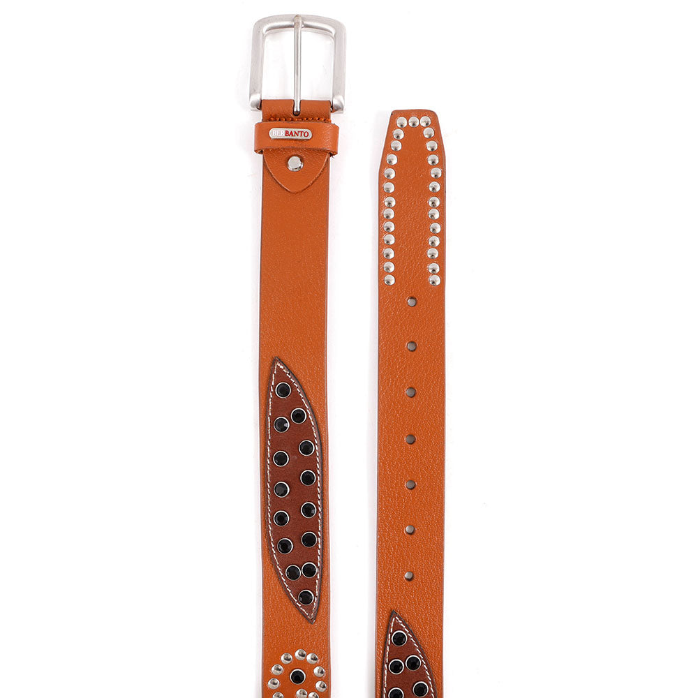 Berbanto Eclipse Full-Grain Studded Leather Belt