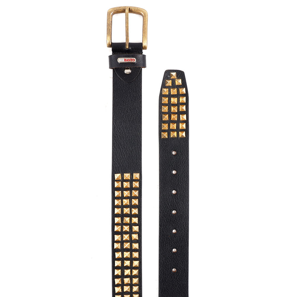 Berbanto Regalia Full-Grain Studded Leather Belt