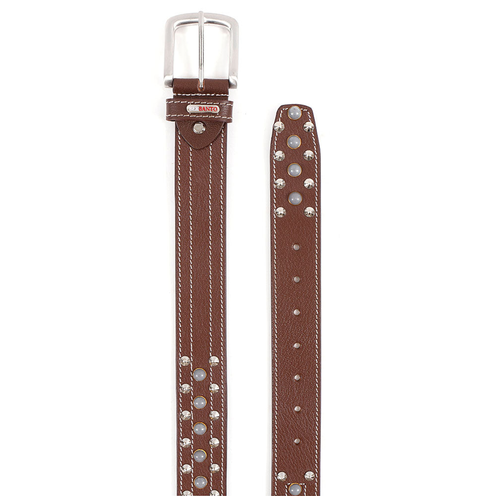 Berbanto Hudson Full-Grain Studded Leather Belt