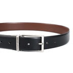 Berbanto Classic Smooth Reversible Belt – Silver Buckle