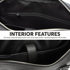Black Full-Grain Leather Laptop Bag